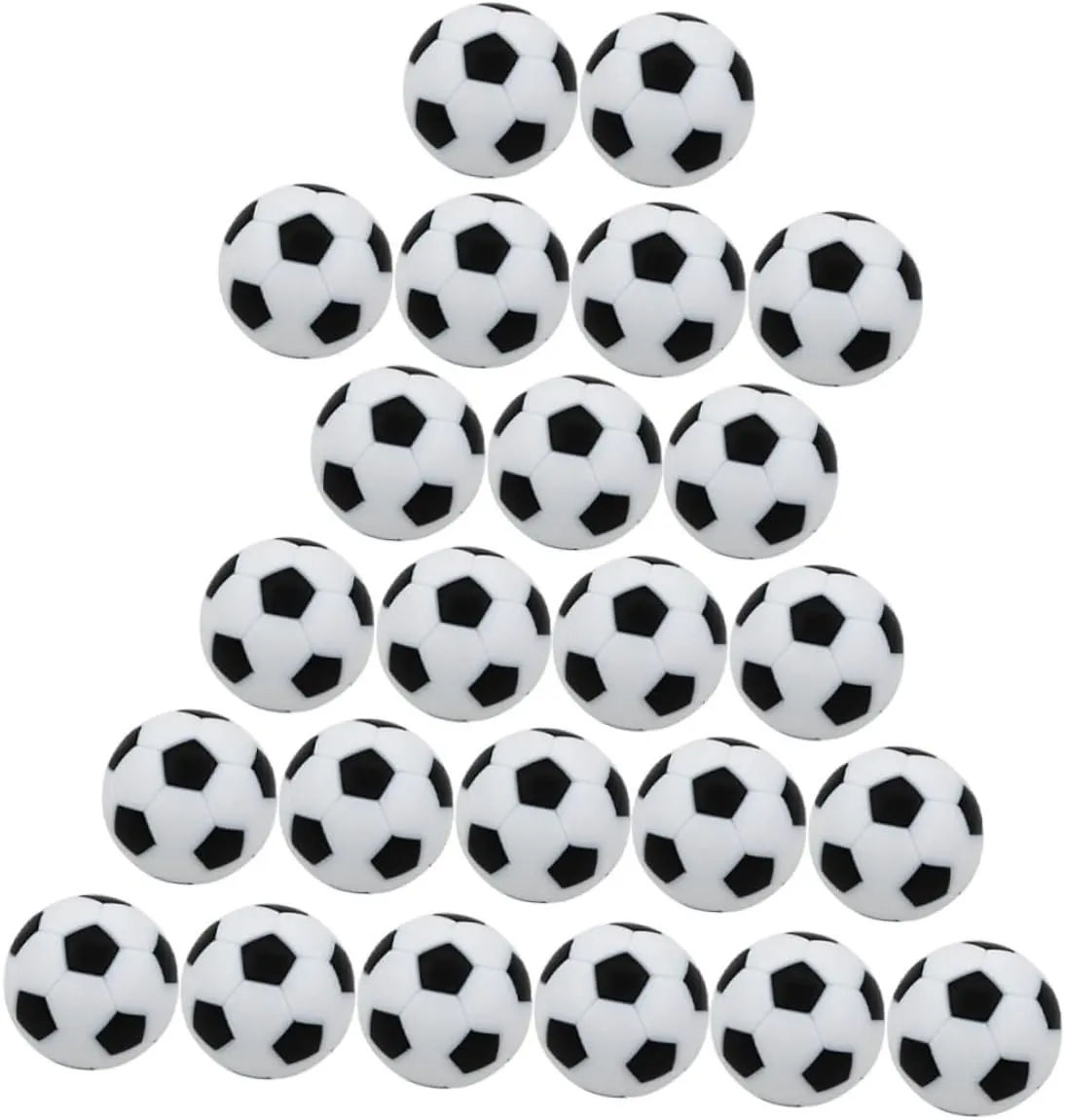 BESPORTBLE 24Pcs Table Soccer Balls Mini Desktop Footballs for Replacement for Foosball Machines for Indoor Play and Decoration