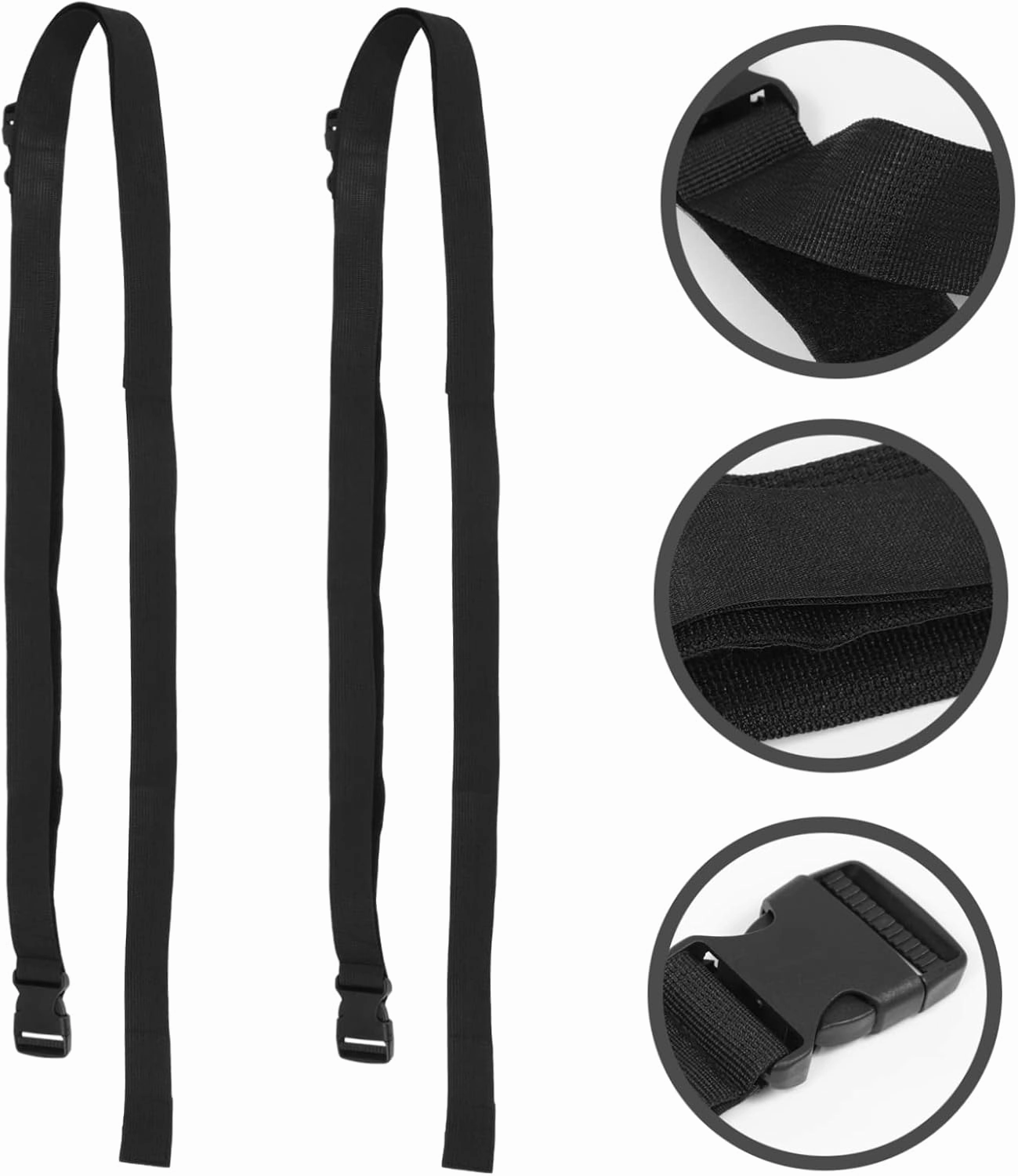 BESPORTBLE 2sets Portable Fishing Rod Holder Telescopic Rod Car Mount Sturdy Vehicle Fishing Carrier Strap 2pcs*2