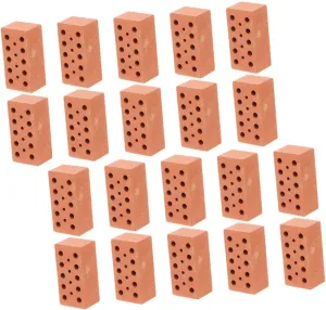 BESTonZON 30pcs Miniature Bricks for Dollhouse Crafting Tiny Building Blocks for Creative Play Portable Design for Architectural Simulation and Imaginative Projects