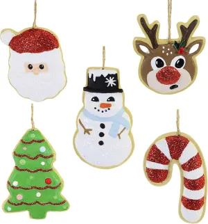 Bethany Lowe Sweet Tidings Christmas Cookie Ornaments, Set of 5