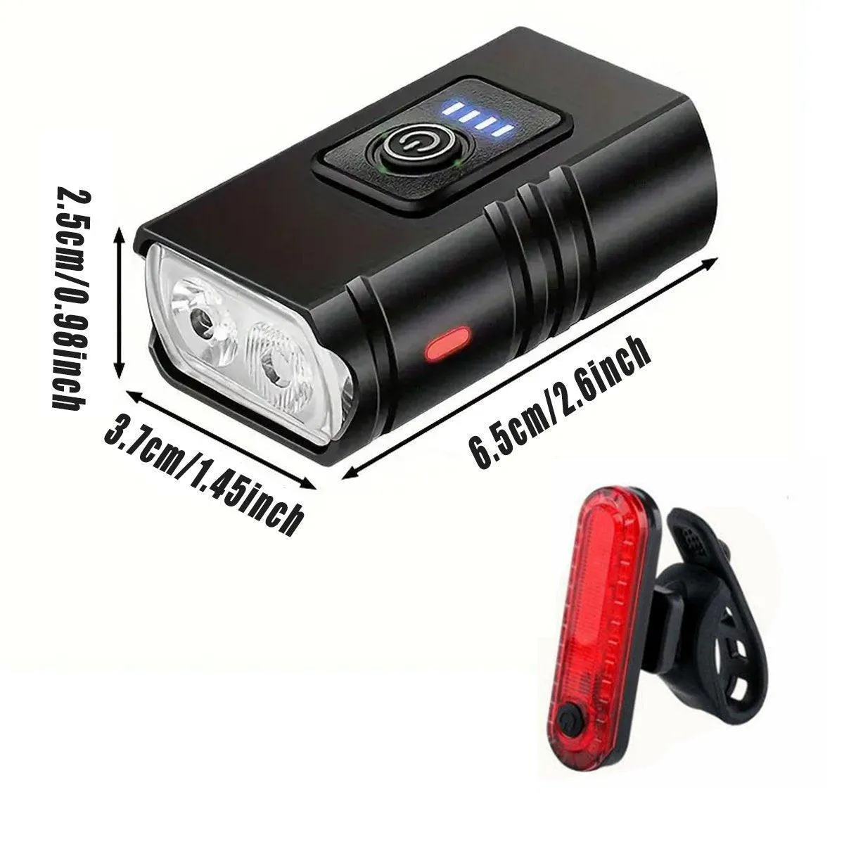 Bike Light Set Rechargeable LED Bicycle Lights Waterproof Front Rear Headlight