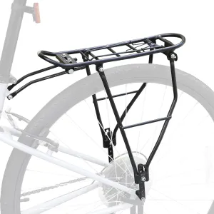 Bike Rear Rack 55LB Load Bearing Capacity Luggage Carrier, Height Adjustable Bike Cargo Rack Suits for 24-28 Inch Bike, Black