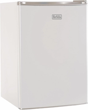 BLACK DECKER BCRK25W Compact Refrigerator Energy Star Single Door Mini Fridge with Freezer, 2.5 Cubic Ft., White