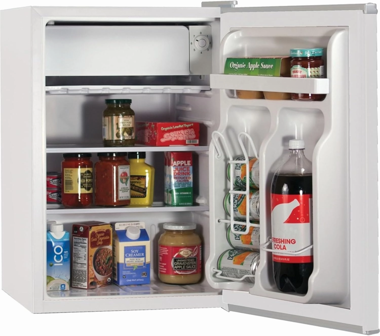BLACK DECKER BCRK25W Compact Refrigerator Energy Star Single Door Mini Fridge with Freezer, 2.5 Cubic Ft., White