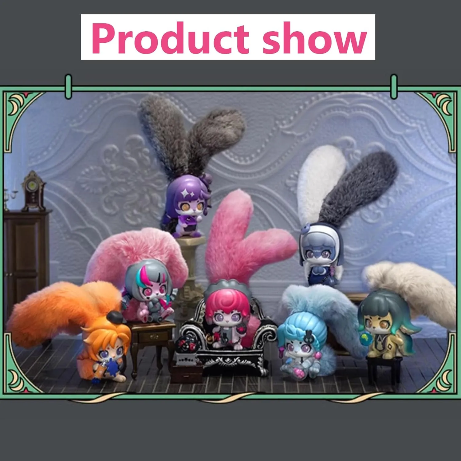 Blind Box Figures Toys,4.7" Cute Mini Dolls Kawaii Cabo Rabbit Magic Series PVC Blind Box Doll Collectable Action Figure Posable Dress Up Doll for Girls Birthday Party Gift Toys
