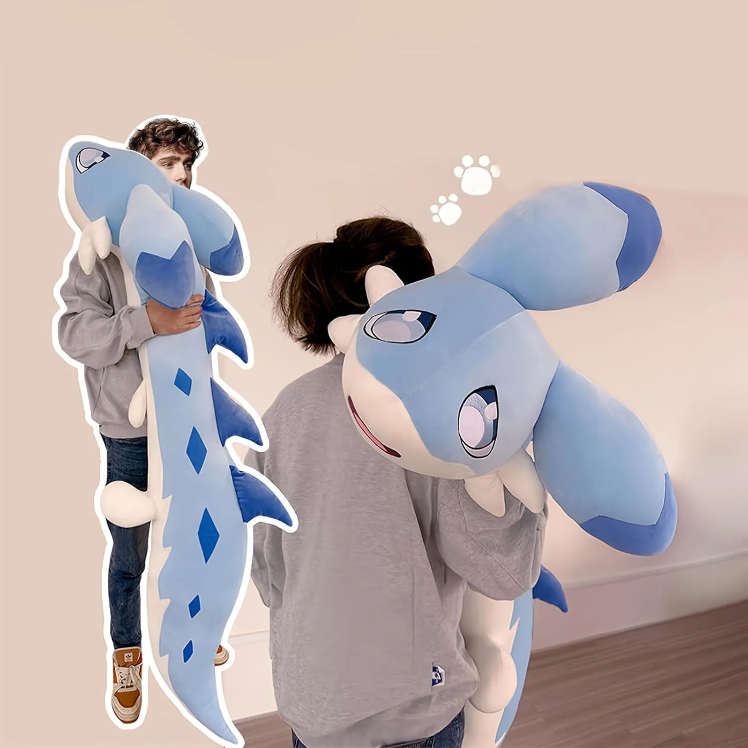 Blue 60 Inch PaIworid Chiliet Plush Toys - Giant Soft Paluworld Stuffed Animal Plushies - Furry Stuffed Animal Pillow Gifts for lfriend (Blue 60 Inch)