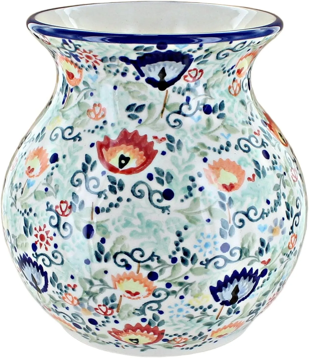 Blue Rose Polish Pottery Desert Oasis Medium Vase