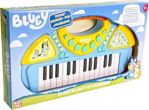 Bluey 25 Note Light Up Musical Keyboard - Portable Learn to Play Keyboard Musical Education Learning Toy for Toddlers and Preschoolers
