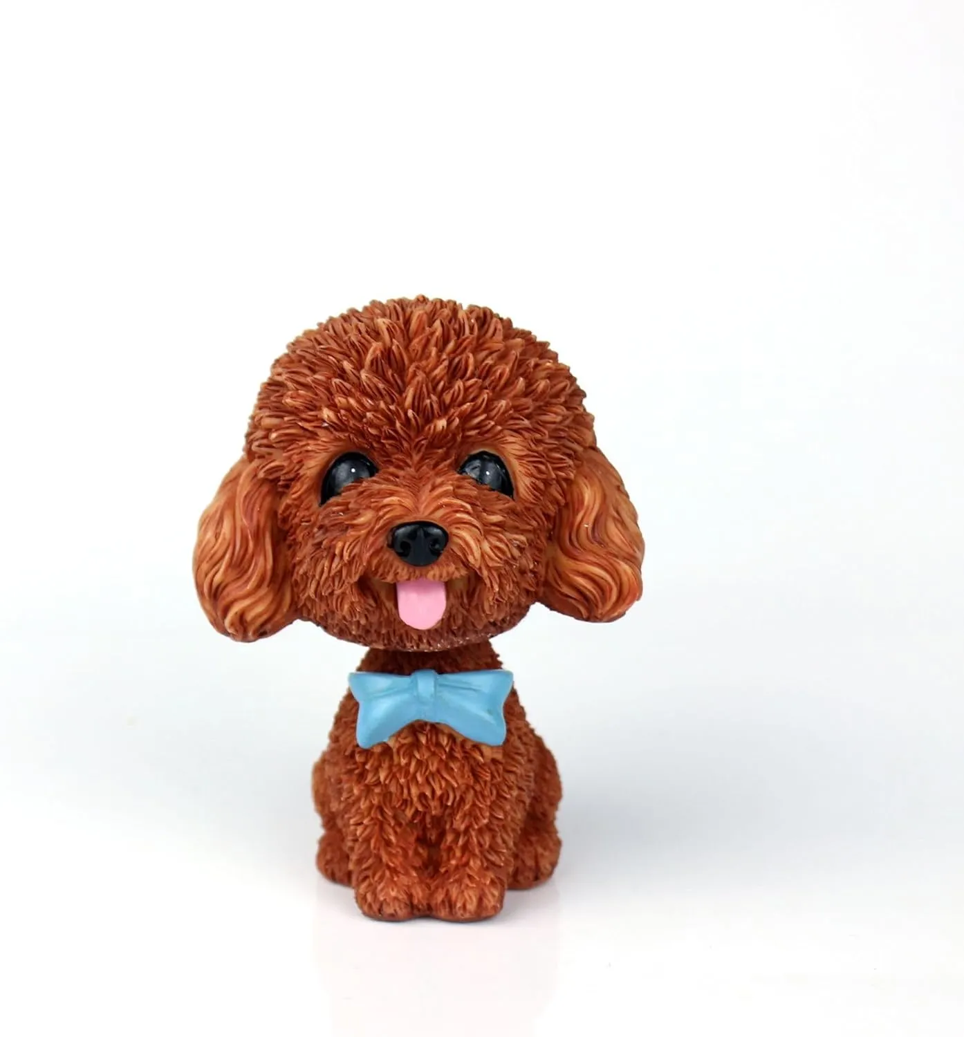 Bobbing-Head Dog for Car Dash Board Decor,Dashboard Doggy Puppy Teddy Toy with Adhesive Tab (Brown)