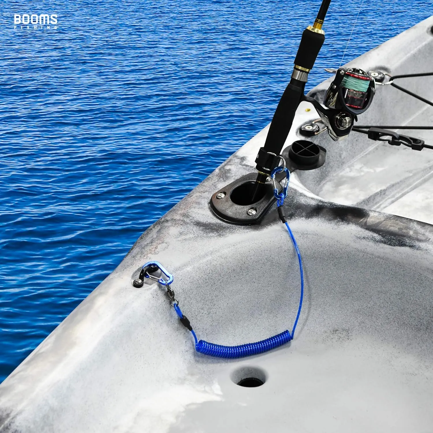 Booms Fishing T02 Fishing Pole Tether, Kayak Paddle Leash, Paddle Board Fishing Accessories, Heavy Duty Fishing Lanyard for Fishing Tools/Rods/Paddles