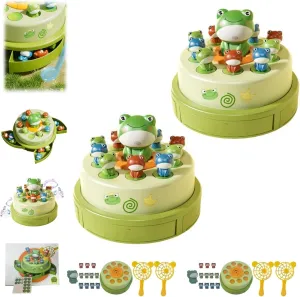 Bounce and Catch Duck Board Games，Family Games Toys for Age 5-7 Boys Girls，Frog Pop Up Board Game,Frog Fishing Game Toy (2PC)