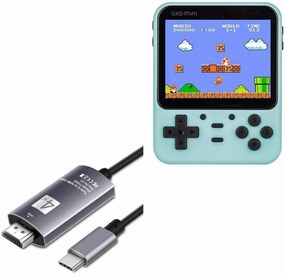 BoxWave Cable Compatible with Game Kiddy GKD Mini - SmartDisplay Cable - USB Type-C to HDMI (6 ft), USB C/HDMI Cable - Jet Black