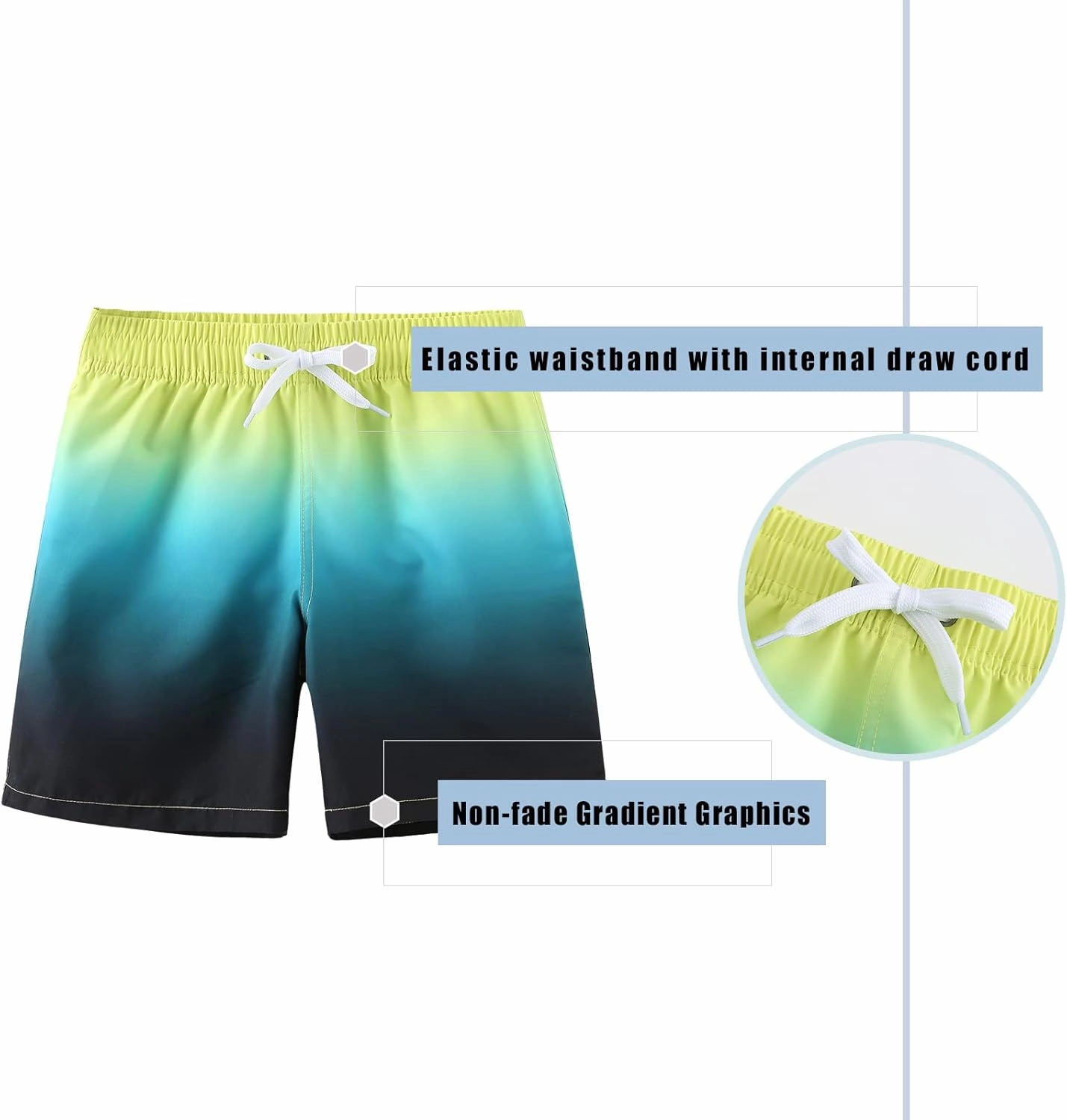 Boys Swim Trunks Quick Dry Swim Shorts for Kids Boys Board Shorts Beach Surfing Swimwear 3-16 Years