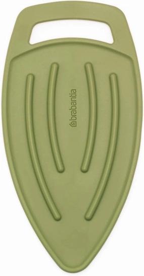 Brabantia Silicone Heat-Resistant Steam Iron Parking Pad (Calm Green) Protective Rest Holder for Hot Iron, Ironing Board Saver, Anti Burn Accessory