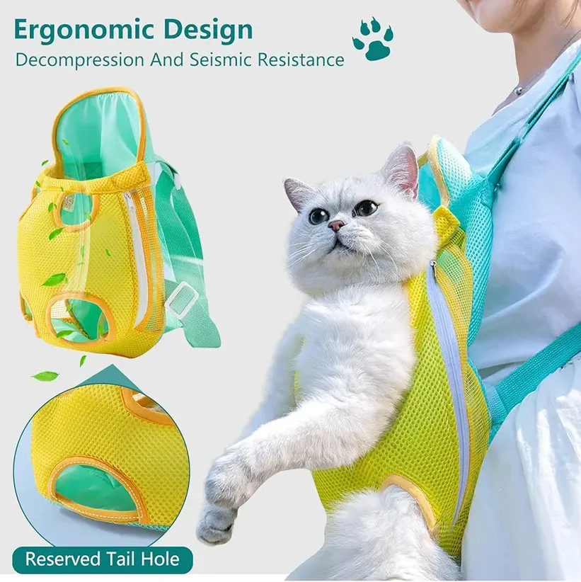 Breathable Outdoor Pet Carrier Backpack with Hoodie – Dual-Color, Lightweight & Waterproof