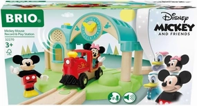 Brio 32270 Disney Mickey and Friends: Mickey Mouse Record & Play Station | Wooden Toy Train Set for Kids Age 3 and Up