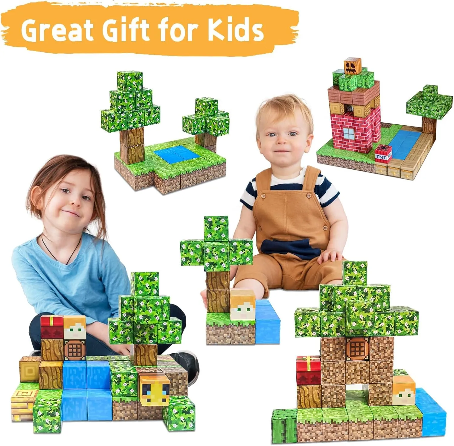Building Blocks, Building Toys for Boys Girls Age 6-8, STEM Sensory Toys for Toddlers Gifts for 6  Years Old Girls Boys (100 PCS)
