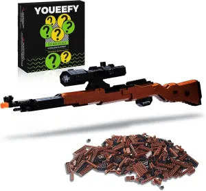 Building Blocks Gun Set 693 PCS Micro Bricks,1:3 98K Model Gun, DIY Assembling Guns Building Toys for Age 14 ,Splicing Brick Gun Model Kit