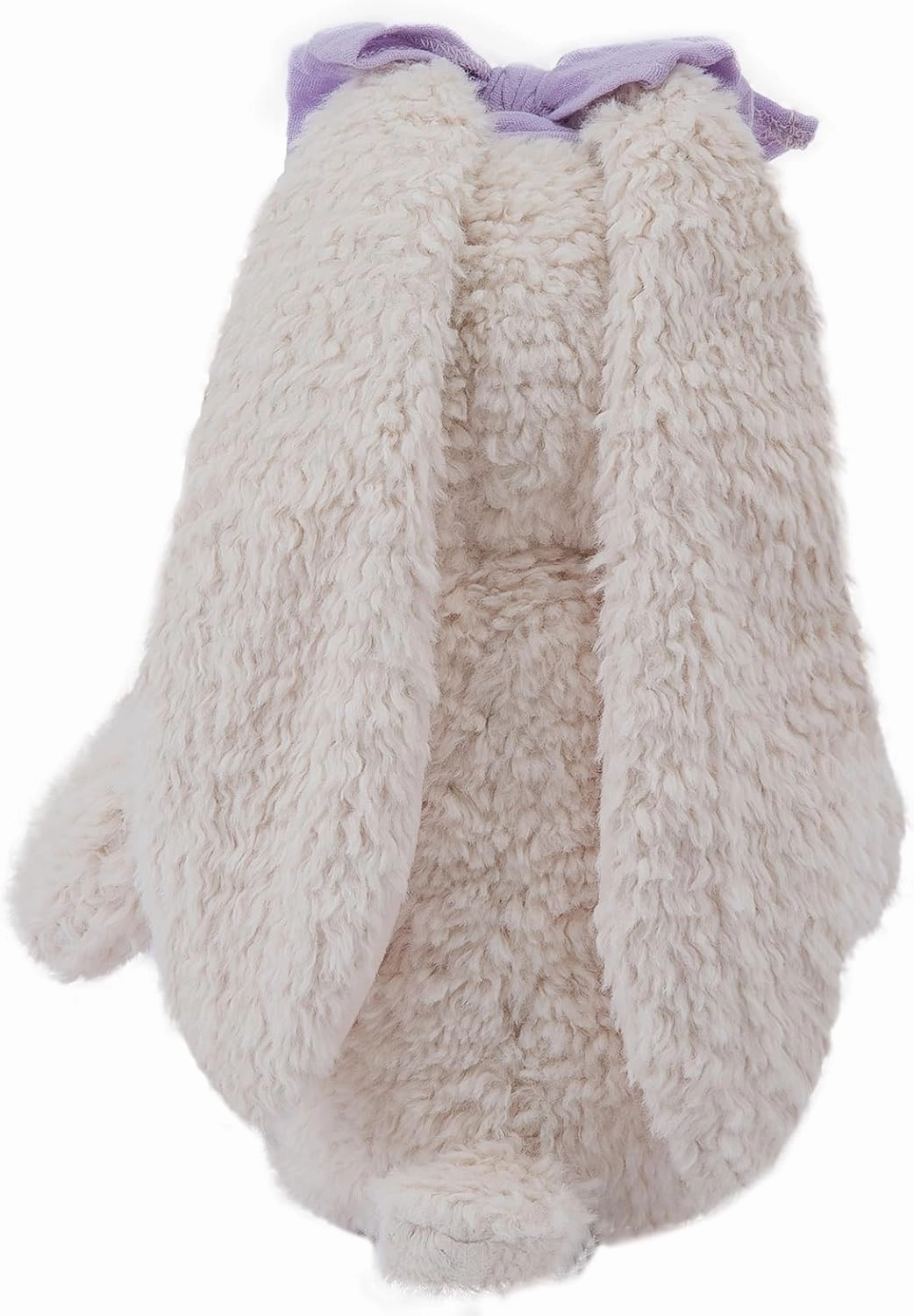 Bunny Stuffed Animal Soft Rabbit Cuddly Toy 10'' Long - Eared Plush Bunny with Purple Bow Plush Toys for Babies and Toddlers