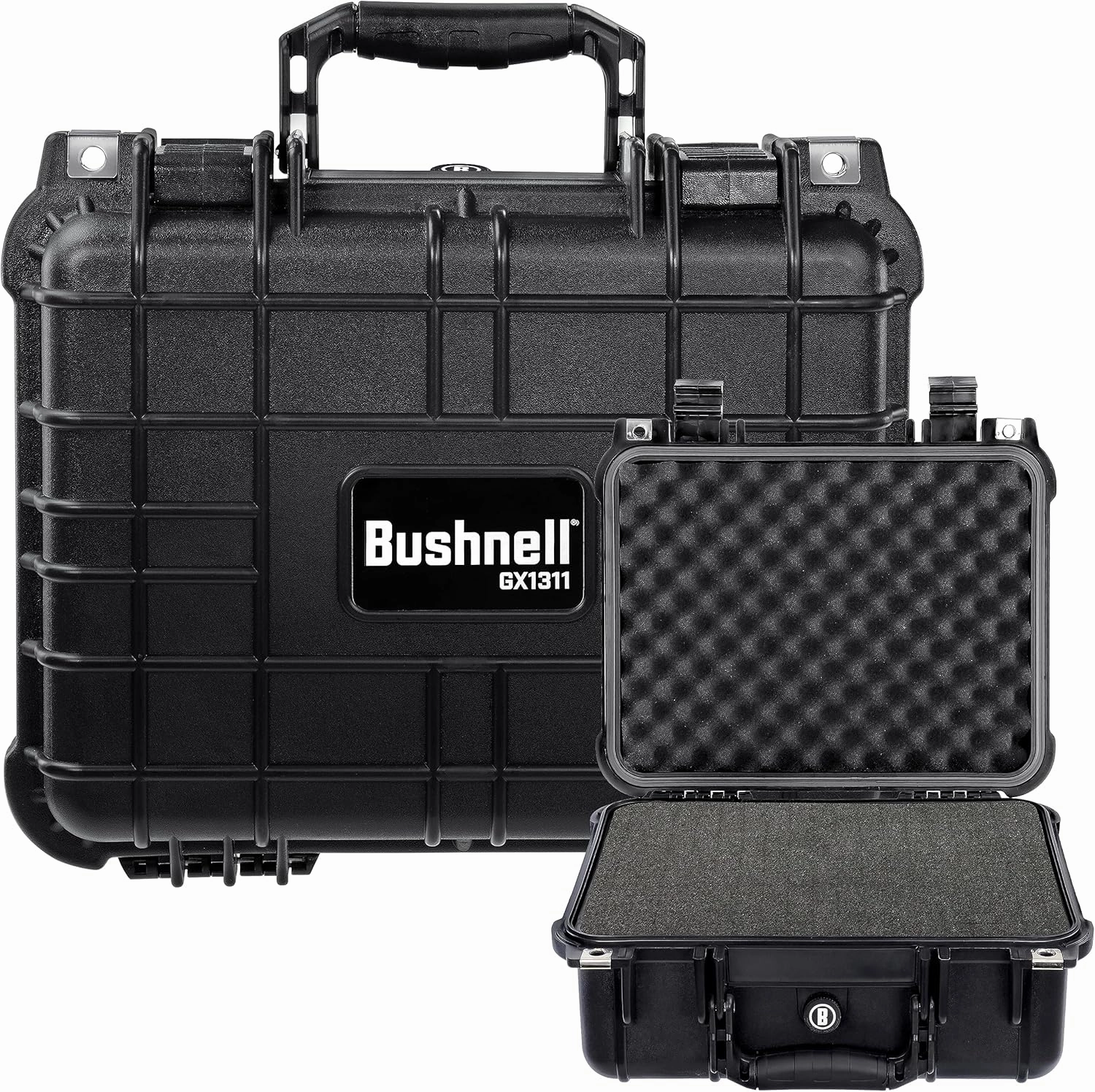 Bushnell 13.37 Inch Compact Waterproof Hard Gun Case For Handguns, Shock Proof, and TSA Ready (Black)
