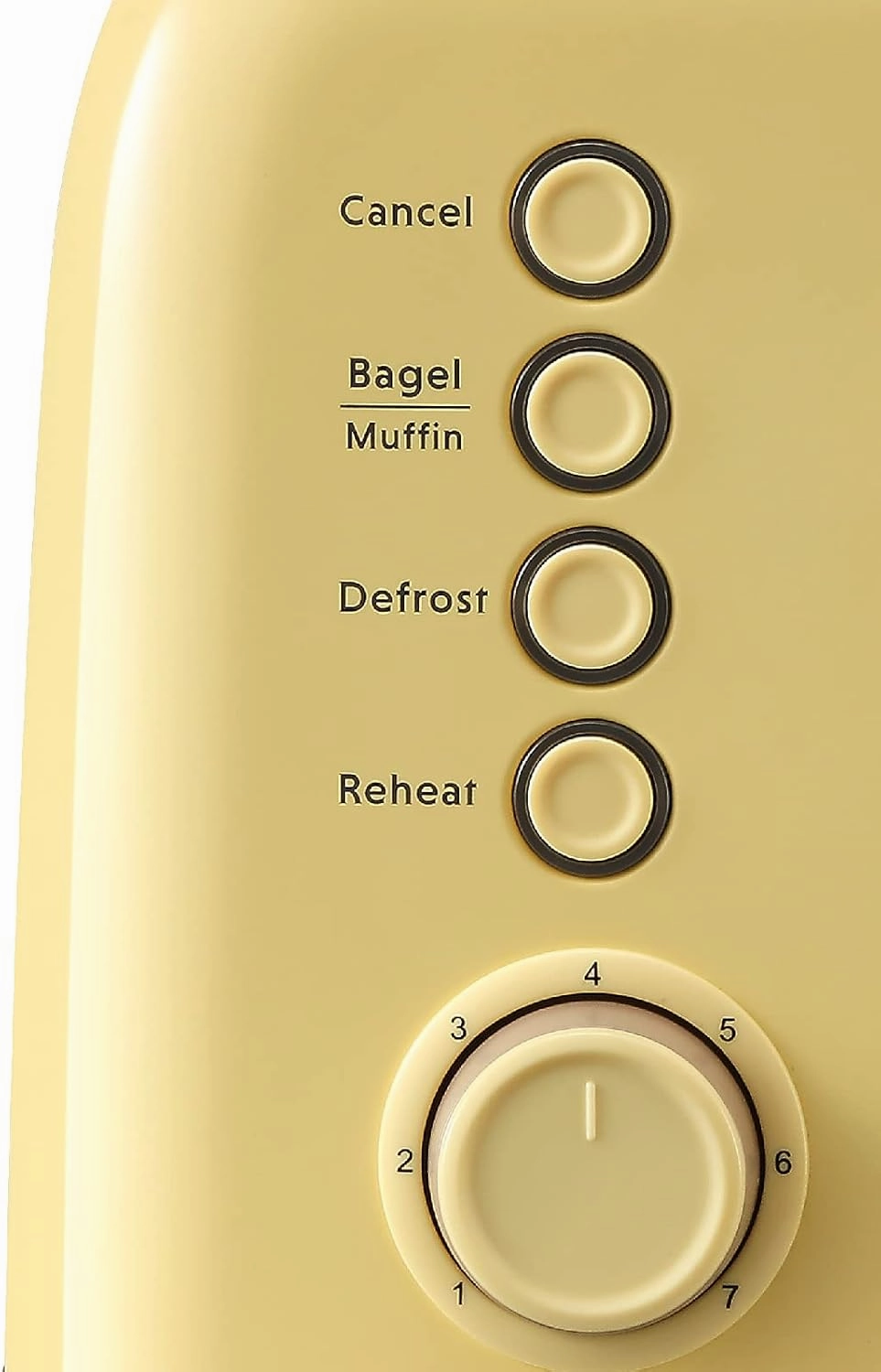 BUYDEEM DT620 2-Slice Toaster, Extra Wide Slots, Retro Stainless Steel with High Lift Lever, Bagel and Muffin Function, Removal Crumb Tray, 7-Shade Settings,Mellow Yellow