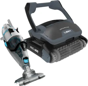 BWT Set Poolrobot Advance PRO 600   PK Giant Rechargeable Vacuum | for Floor and Walls | Pool Vacuum Cleaner | Robotic Pool Cleaner with Cable | Pool Surface Cleaner | 16m Cable Length