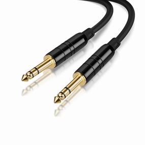CableCreation 1/4’’ TRS Cable, [2-Pack 33FT] 1/4 Inch to 1/4 Inch 6.35mm Balanced Stereo Audio Cable for Studio Monitors,Mixer,Yamaha Speaker/Receiver,Black