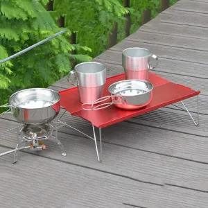 Camping Tables Picnic Lightweight Campingniture Portable Outdoor Hiking Desk Aluminum Plate Folding Table Barbecue