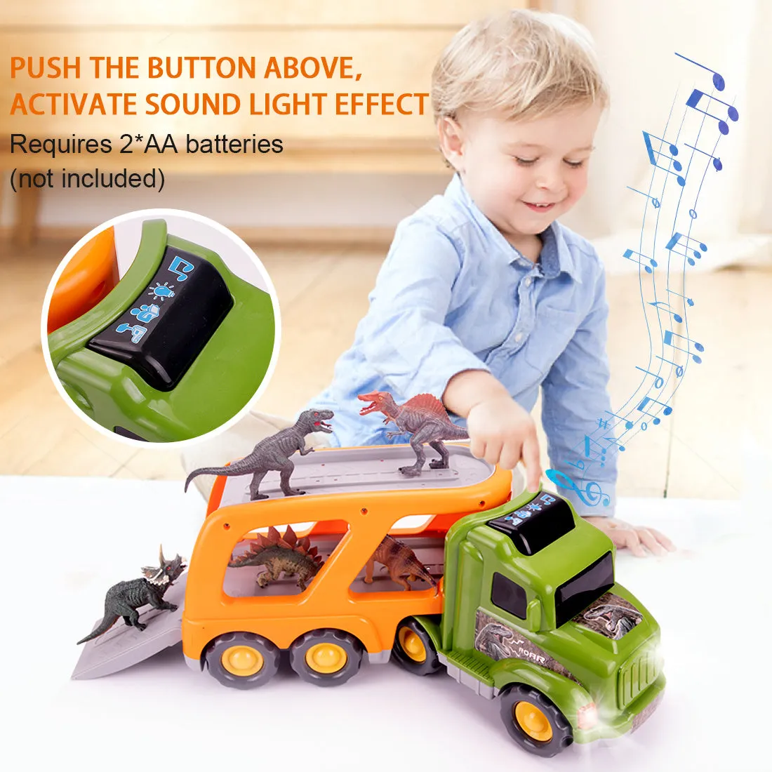 Car Transport Truck with Sound and Light
