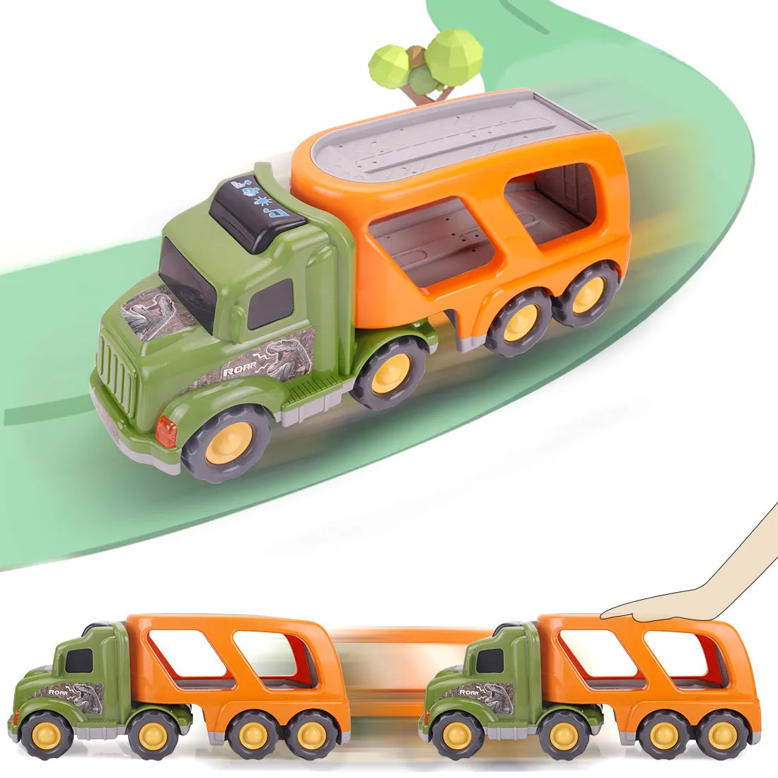 Car Transport Truck with Sound and Light