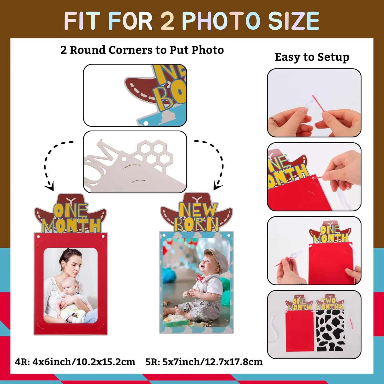 Cartoon Toy Photo Banners Set from New Born to 12 Months Inspired Toy First Birthday Party Decorations Monthly Milestone Photo Banners for Baby Shower with 24pcs Cake Toppers