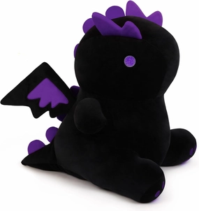 Cartoon Funny Plush Dinosaur, Soft Kids Plush Toy Pillow, Stuffed Animals Dinosaur Toy Gift for Kids and Girls (Black&Purple,15.7in/40cm)