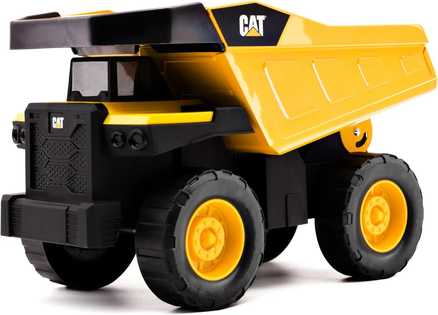 CAT Construction Compact Steel Dump Truck â€“ 12â€ Heavy Duty Steel Construction Toy with Realistic Working Dump Bed â€“ Durable Vehicle for Indoor & Outdoor Play â€“ Ages 3 