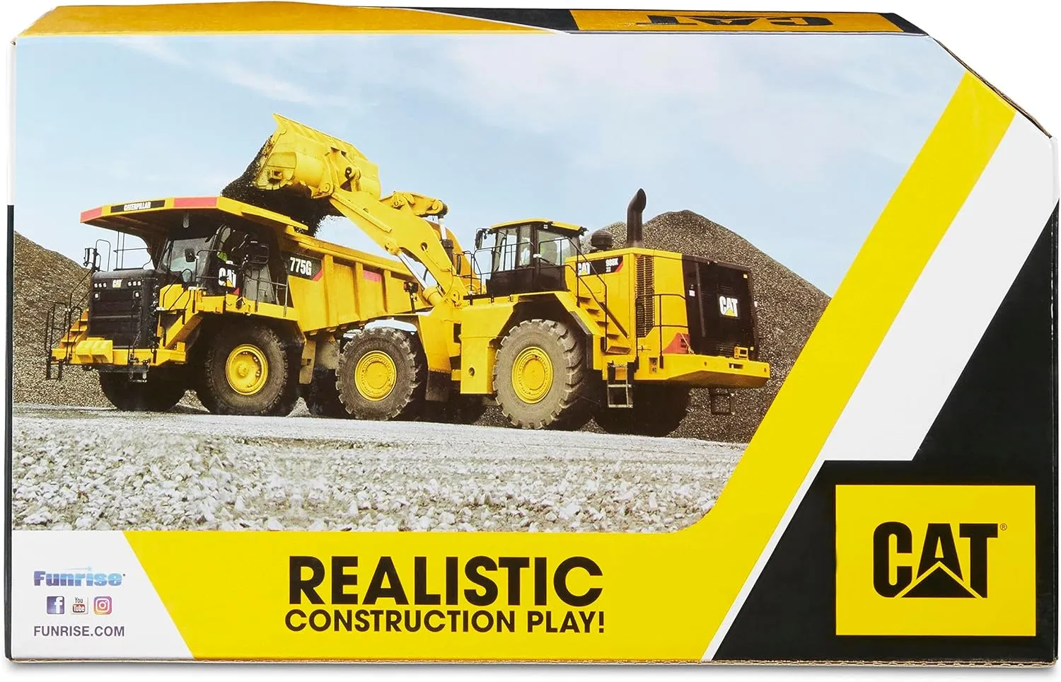 CAT Construction Toys, Cat Construction Tough Machines Toy Dump Truck, 10" w/Realistic Lights & Sounds, Rumbling Action, Movable Parts & Sturdy Plastic Construction