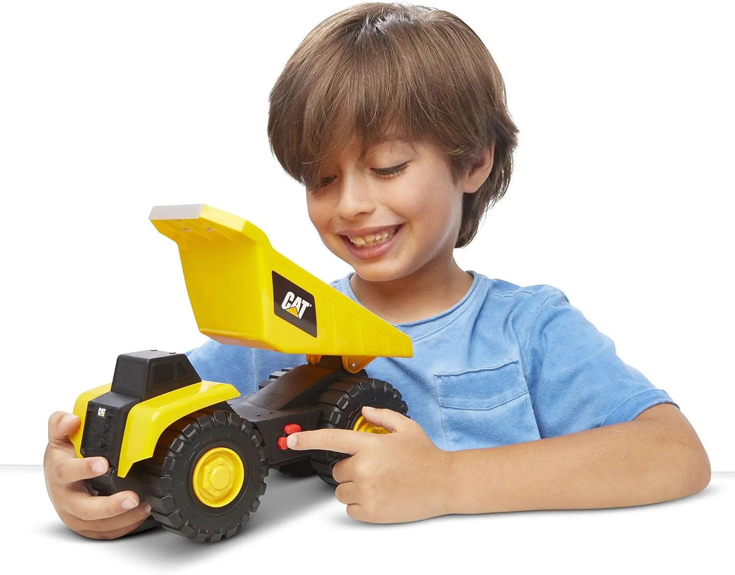 CAT Construction Toys, Cat Construction Tough Machines Toy Dump Truck, 10" w/Realistic Lights & Sounds, Rumbling Action, Movable Parts & Sturdy Plastic Construction