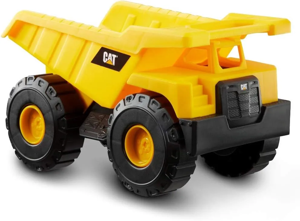 CAT Construction Toys, Dump Truck Set with CAT Hard Hat and Sand Tools, Outdoor Toys for Kids Ages 3 