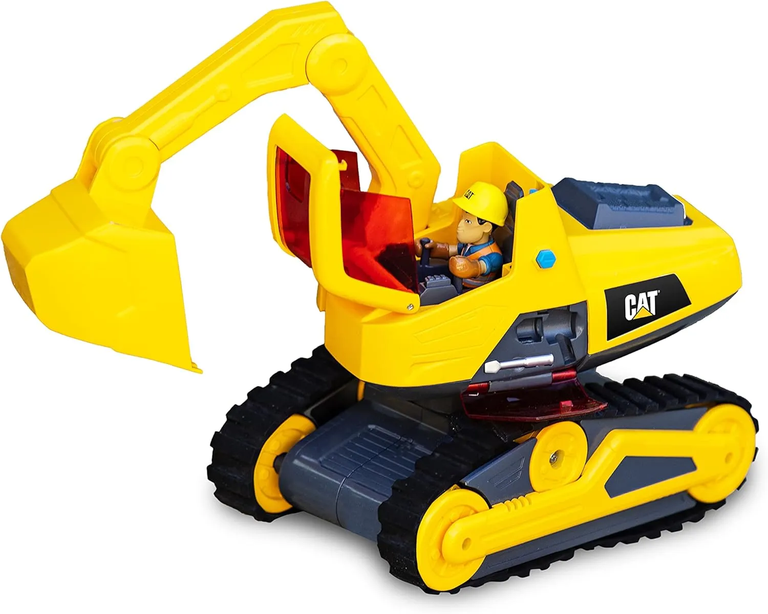CAT Construction Toys, Power Action Crew Excavator, Light & Sound, Battery Operated, Ages 3 
