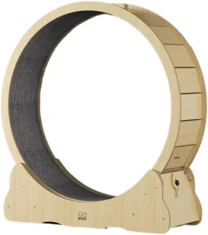 Cat Running Wheel Cat Treadmill High-Fiber Board Silent No-Claw Cat Climbing Frame Pet Cat Toy Sports Fitness Running Wheel Cat Exercise Wheel(A)