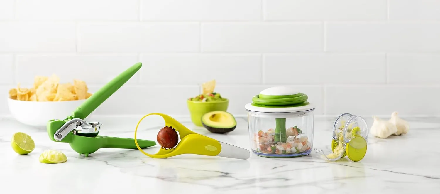 Chef'n VeggiChop Hand-Powered Food Chopper (Arugula), 5.5" x 5.5" x 5"