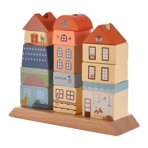 CHILDLIKE BEHAVIOR Hardwood Blocks Set for Kids - Montessori Wooden Building Blocks - 1-3 Years