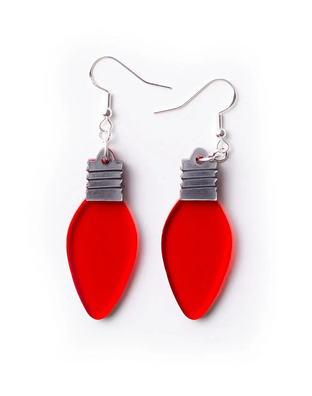 Christmas Globe Earrings - Red