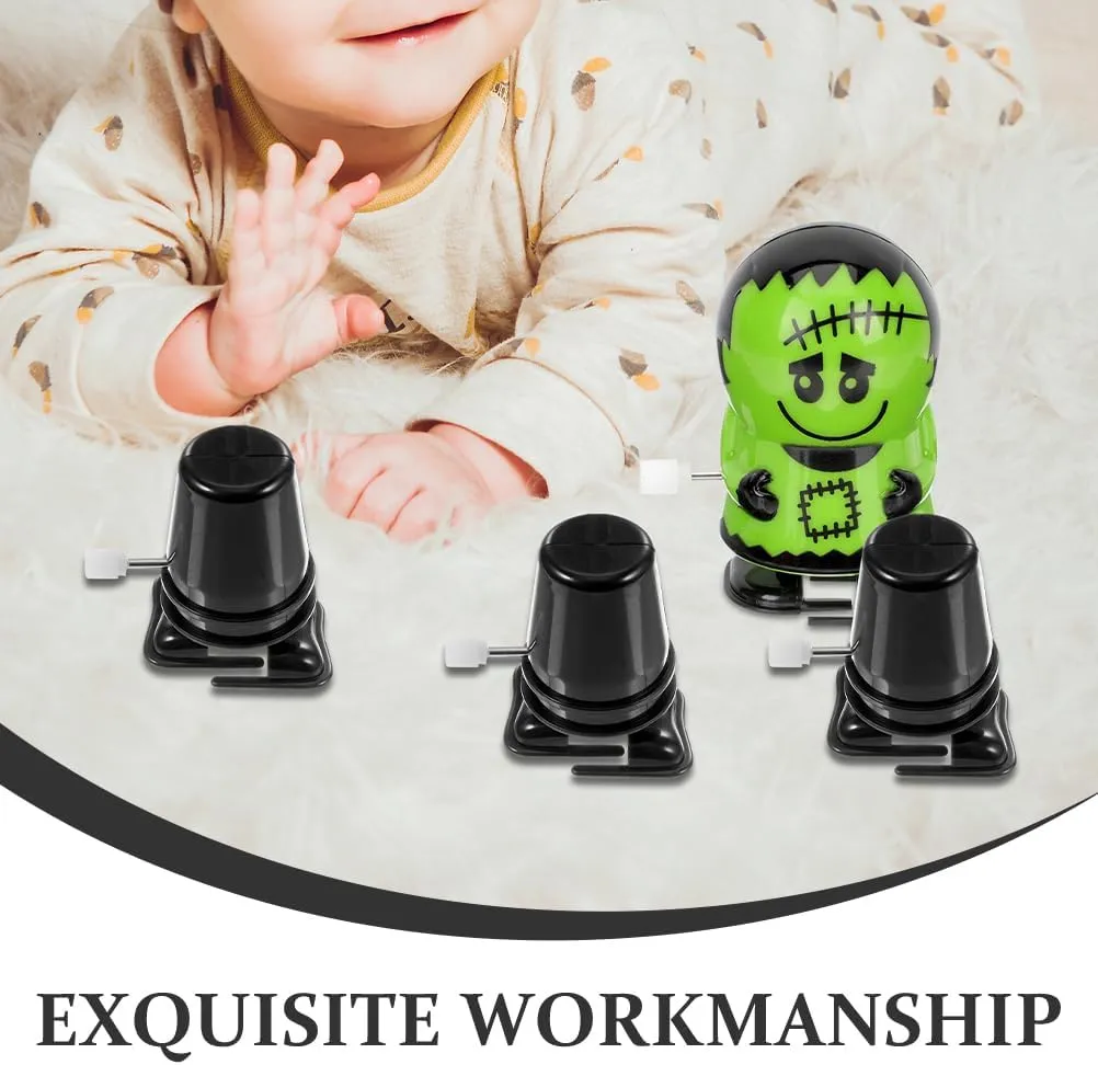 Clockwork Walking Movement Toy Rewinding Part Walking Feet Crafts Base Replacement Movement Spring 24Pcs Wind-up Robot Plastic