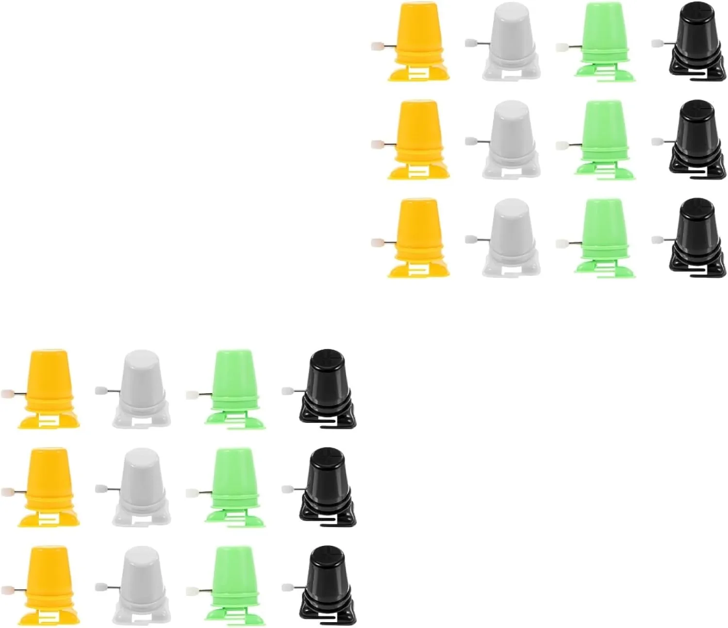 Clockwork Walking Movement Toy Rewinding Part Walking Feet Crafts Base Replacement Movement Spring 24Pcs Wind-up Robot Plastic