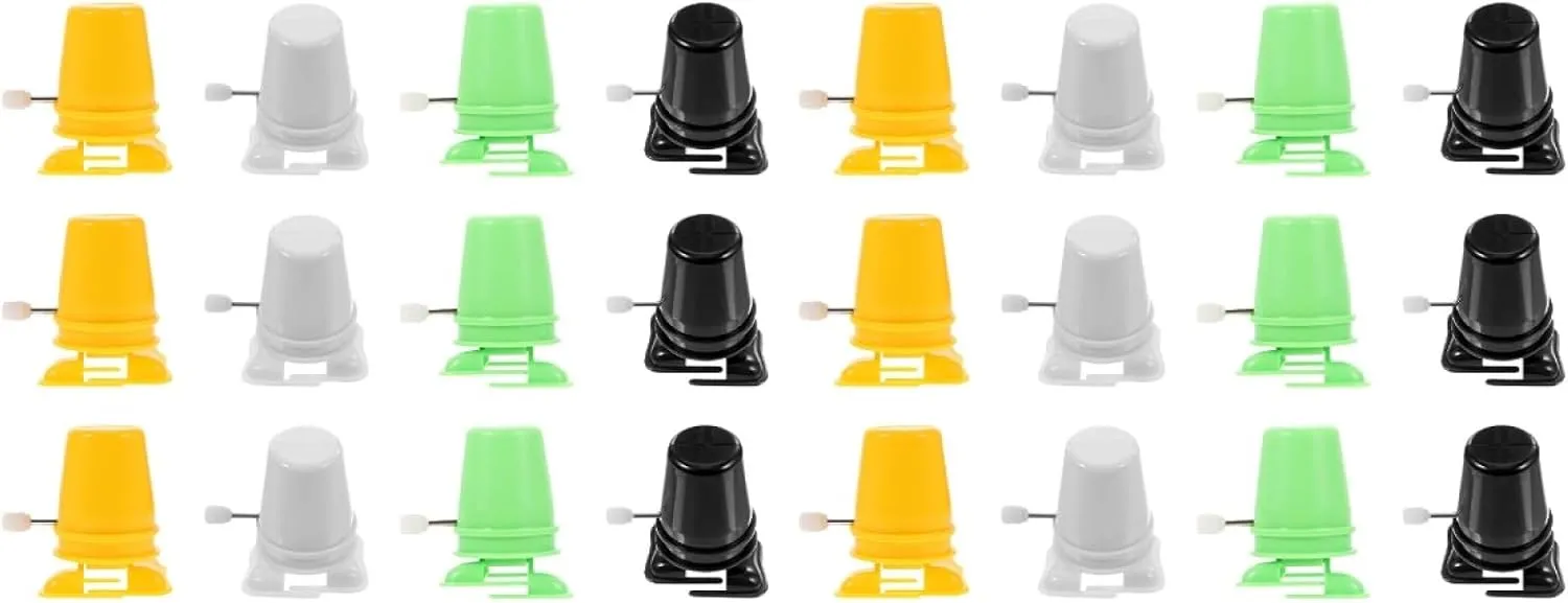 Clockwork Walking Movement Toy Rewinding Part Walking Feet Crafts Base Replacement Movement Spring 24Pcs Wind-up Robot Plastic