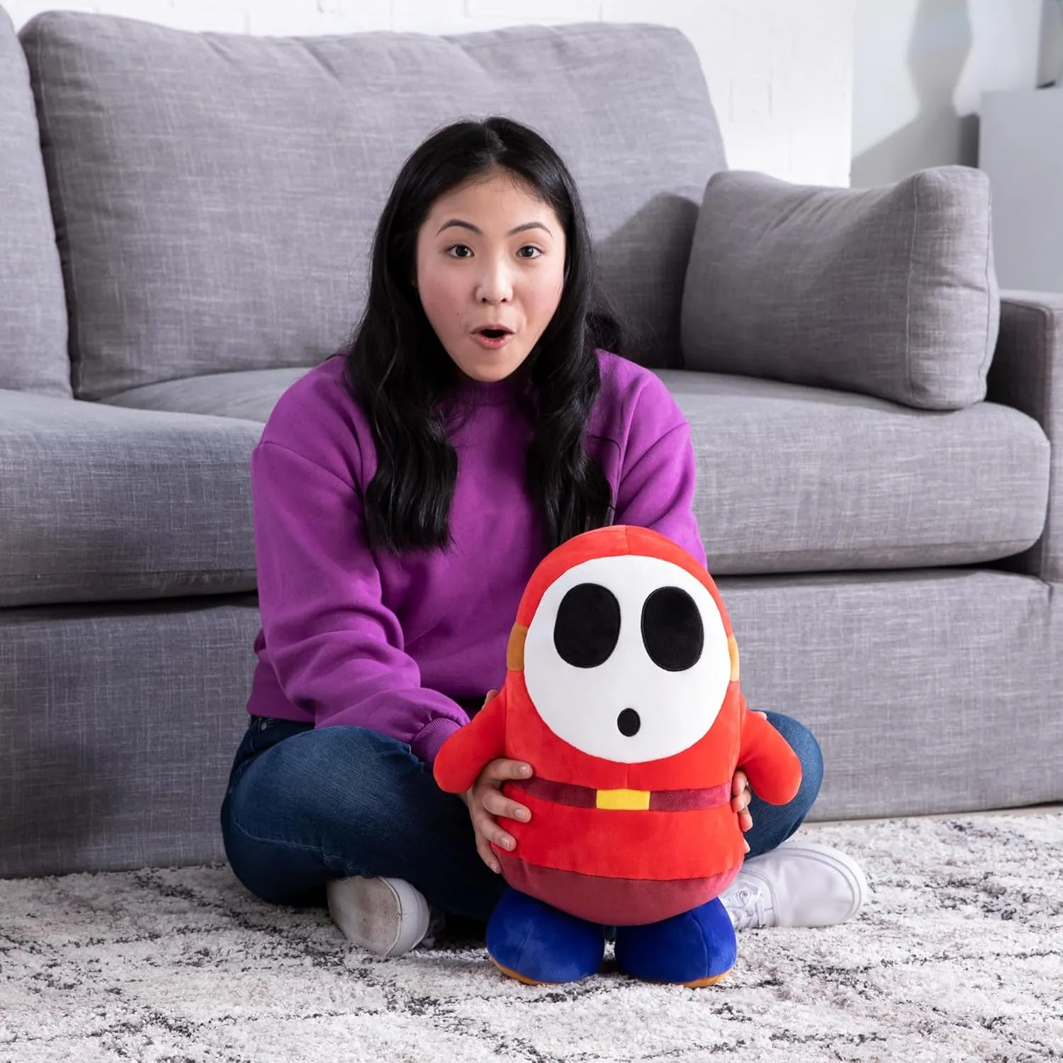 Club Mocchi- Mocchi- Nintendo Super Mario Plush - Shy Guy Plushie - Collectible Squishy Plushies - 15 Inch