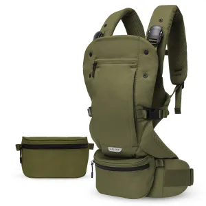 Colugo Baby Carrier - Baby Carrier Newborn to Toddler, Toddler Carrier, Adjustable, Lightweight, Breathable Carrier for Newborn to 33 Pounds (Olive)