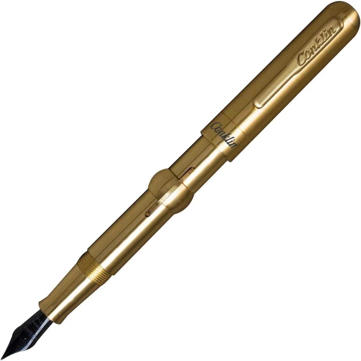Conklin Mark Twain Crescent Brass LTD ED (1898) Fountain Pen - Broad Nib