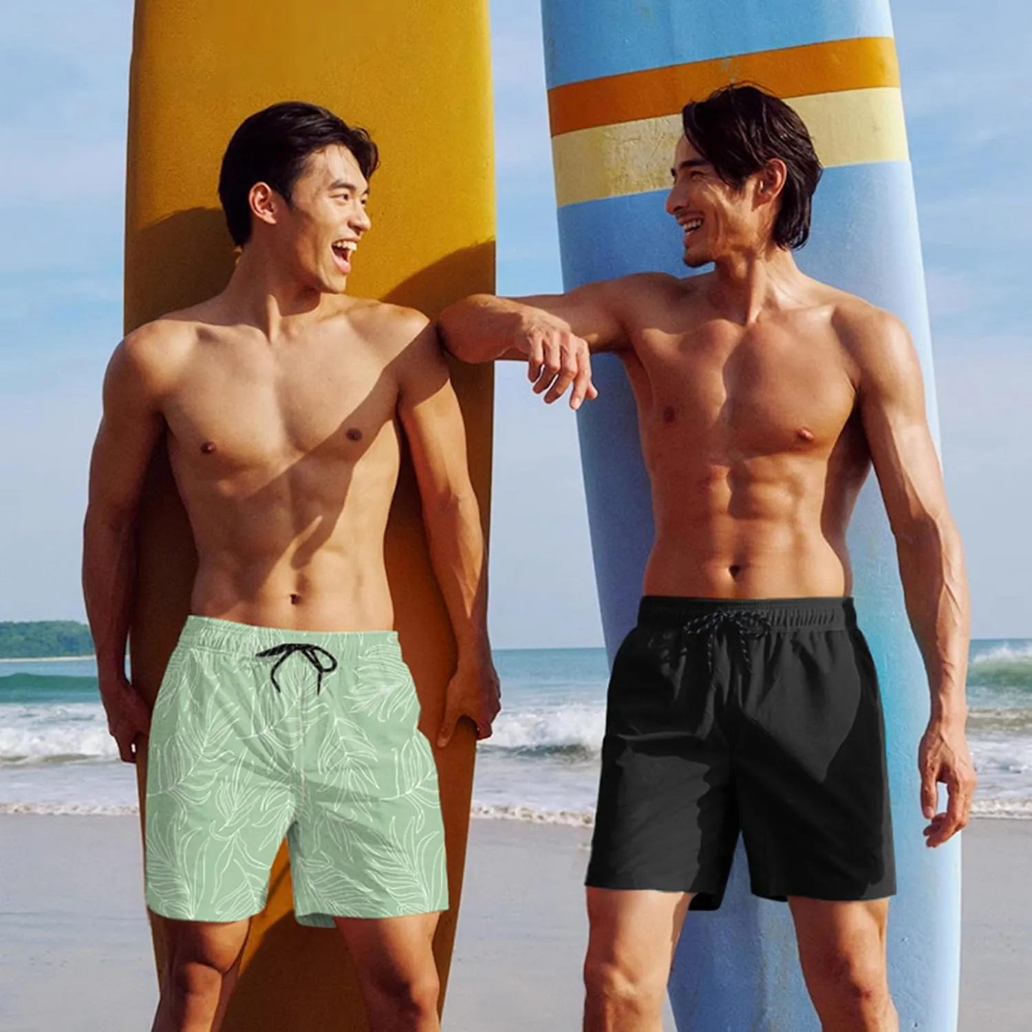 COOFANDY Men Swim Trunk with Compression Liner 2 in 1 Swimwear Bathing Suit Quick Dry Board Short
