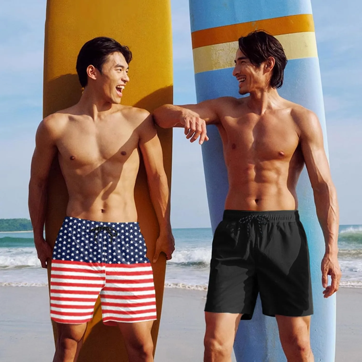 COOFANDY Men Swim Trunk with Compression Liner 2 in 1 Swimwear Bathing Suit Quick Dry Board Short