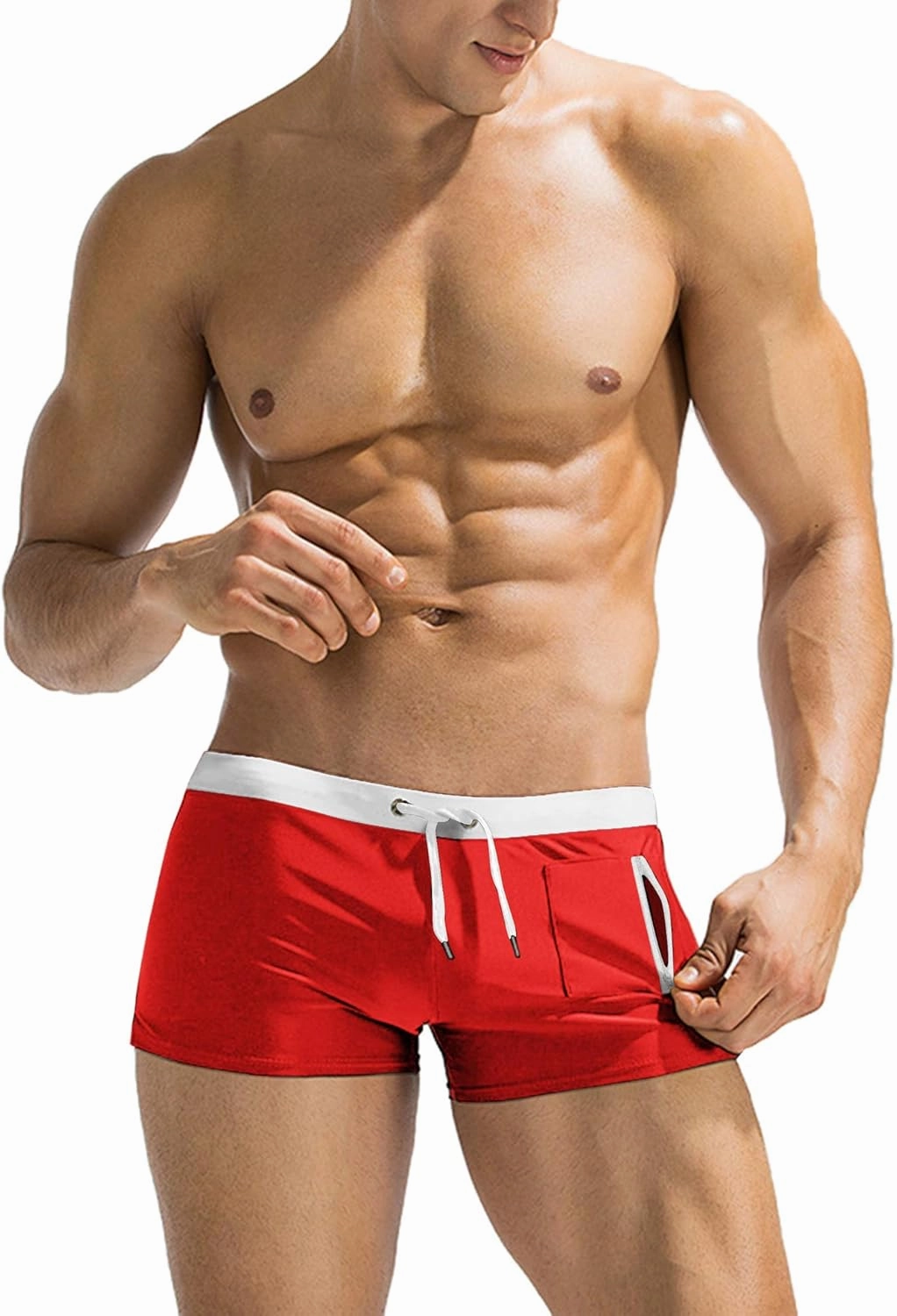 COOFANDY Mens Swim Trunks Swimwear Bathing Suit Swim Brief Square Leg Board Short S-3XL